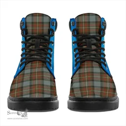 ScotsTee Shop Scottish Fergusson Weathered Clan Tartan Celtic Thistle All Season Boots