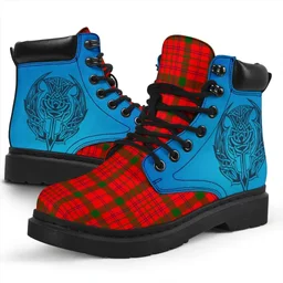 ScotsTee Shop Scottish Macdonnell Of Keppoch Modern Clan Tartan Celtic Thistle All Season Boots