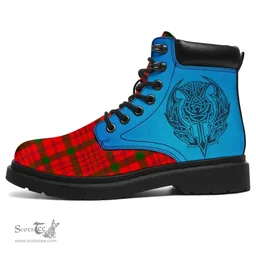 ScotsTee Shop Scottish Macdonnell Of Keppoch Modern Clan Tartan Celtic Thistle All Season Boots