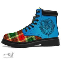 ScotsTee Shop Scottish Gibbs Clan Tartan Celtic Thistle All Season Boots