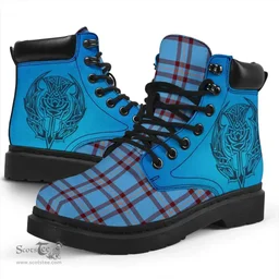 ScotsTee Shop Scottish Elliot Ancient Clan Tartan Celtic Thistle All Season Boots