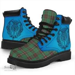 ScotsTee Shop Scottish Mackinnon Hunting Ancient Clan Tartan Celtic Thistle All Season Boots