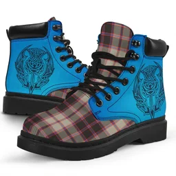 ScotsTee Shop Scottish Macpherson Hunting Ancient Clan Tartan Celtic Thistle All Season Boots