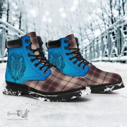 ScotsTee Shop Scottish Macpherson Hunting Ancient Clan Tartan Celtic Thistle All Season Boots