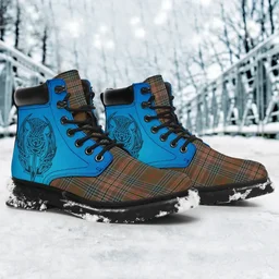 ScotsTee Shop Scottish Kennedy Weathered Clan Tartan Celtic Thistle All Season Boots