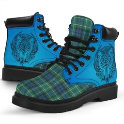 ScotsTee Shop Scottish Macneill Of Colonsay Ancient Clan Tartan Celtic Thistle All Season Boots