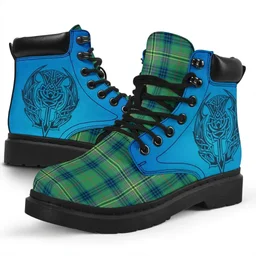ScotsTee Shop Scottish Kennedy Ancient Clan Tartan Celtic Thistle All Season Boots