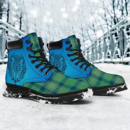 ScotsTee Shop Scottish Kennedy Ancient Clan Tartan Celtic Thistle All Season Boots