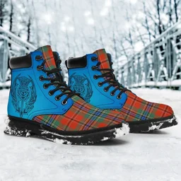 ScotsTee Shop Scottish Maclean Of Duart Ancient Clan Tartan Celtic Thistle All Season Boots