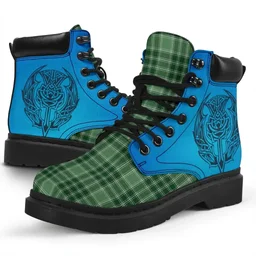 ScotsTee Shop Scottish Macdonald Lord Of The Isles Hunting Clan Tartan Celtic Thistle All Season Boots