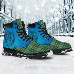 ScotsTee Shop Scottish Macdonald Lord Of The Isles Hunting Clan Tartan Celtic Thistle All Season Boots