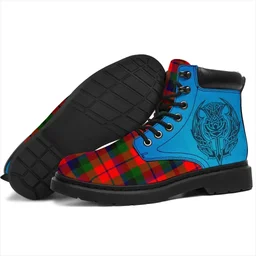 ScotsTee Shop Scottish Macnaughton Modern Clan Tartan Celtic Thistle All Season Boots