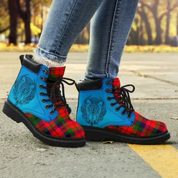 ScotsTee Shop Scottish Macnaughton Modern Clan Tartan Celtic Thistle All Season Boots