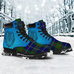 ScotsTee Shop Scottish Macleod Of Harris Modern Clan Tartan Celtic Thistle All Season Boots