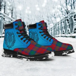 ScotsTee Shop Scottish Lindsay Modern Clan Tartan Celtic Thistle All Season Boots