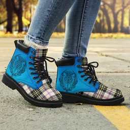 ScotsTee Shop Scottish Macpherson Dress Ancient Clan Tartan Celtic Thistle All Season Boots