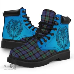 ScotsTee Shop Scottish Fletcher Modern Clan Tartan Celtic Thistle All Season Boots