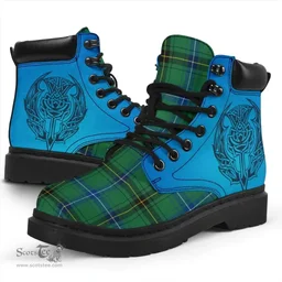 ScotsTee Shop Scottish Henderson Ancient Clan Tartan Celtic Thistle All Season Boots