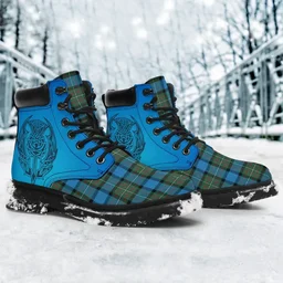 ScotsTee Shop Scottish Fergusson Ancient Clan Tartan Celtic Thistle All Season Boots