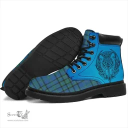 ScotsTee Shop Scottish Matheson Hunting Ancient Clan Tartan Celtic Thistle All Season Boots