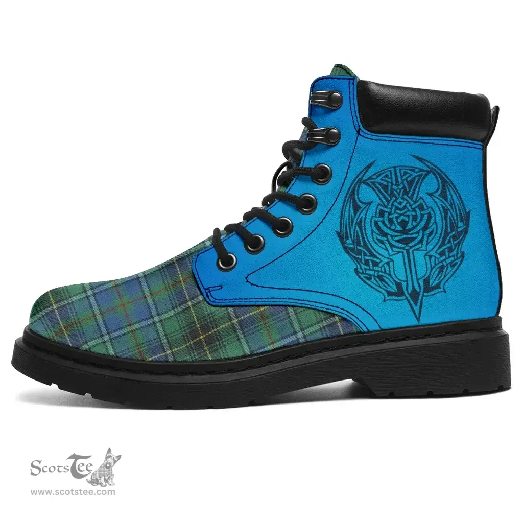 ScotsTee Shop Scottish Macinnes Ancient Clan Tartan Celtic Thistle All Season Boots