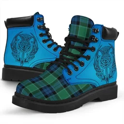 ScotsTee Shop Scottish Graham Of Menteith Ancient Clan Tartan Celtic Thistle All Season Boots