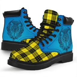 ScotsTee Shop Scottish Macleod Of Lewis Modern Clan Tartan Celtic Thistle All Season Boots