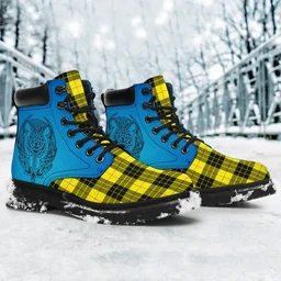 ScotsTee Shop Scottish Macleod Of Lewis Modern Clan Tartan Celtic Thistle All Season Boots