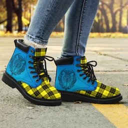 ScotsTee Shop Scottish Macleod Of Lewis Modern Clan Tartan Celtic Thistle All Season Boots