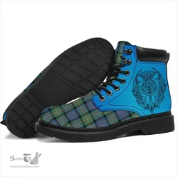 ScotsTee Shop Scottish Macdonnell Of Glengarry Ancient Clan Tartan Celtic Thistle All Season Boots