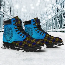 ScotsTee Shop Scottish Maclellan Modern Clan Tartan Celtic Thistle All Season Boots