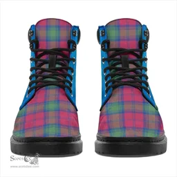 ScotsTee Shop Scottish Lindsay Ancient Clan Tartan Celtic Thistle All Season Boots