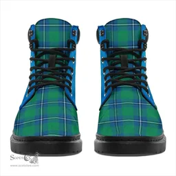 ScotsTee Shop Scottish Irvine Ancient Clan Tartan Celtic Thistle All Season Boots