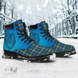 ScotsTee Shop Scottish Lamont Ancient Clan Tartan Celtic Thistle All Season Boots