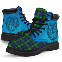 ScotsTee Shop Scottish Gordon Modern Clan Tartan Celtic Thistle All Season Boots