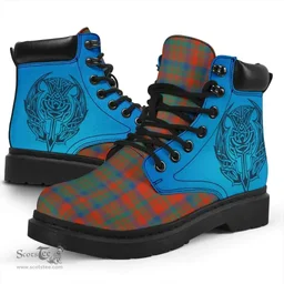 ScotsTee Shop Scottish Matheson Ancient Clan Tartan Celtic Thistle All Season Boots