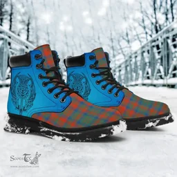 ScotsTee Shop Scottish Matheson Ancient Clan Tartan Celtic Thistle All Season Boots