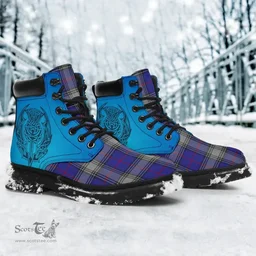 ScotsTee Shop Scottish Kinnaird Clan Tartan Celtic Thistle All Season Boots