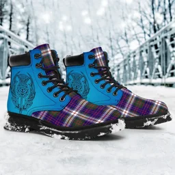 ScotsTee Shop Scottish Macdonald Dress Modern Clan Tartan Celtic Thistle All Season Boots