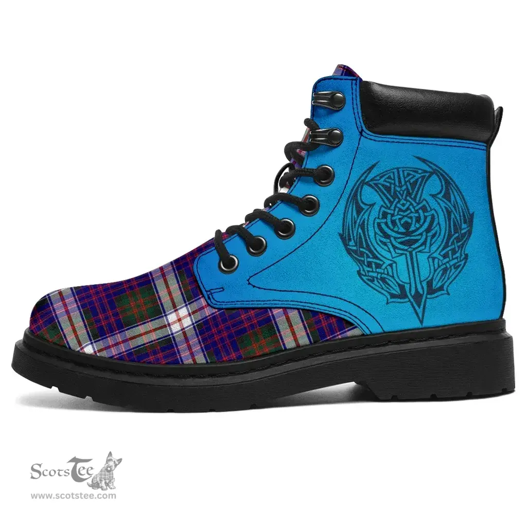 ScotsTee Shop Scottish Macdonald Dress Modern Clan Tartan Celtic Thistle All Season Boots