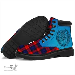 ScotsTee Shop Scottish Maclachlan Modern Clan Tartan Celtic Thistle All Season Boots