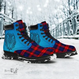 ScotsTee Shop Scottish Maclachlan Modern Clan Tartan Celtic Thistle All Season Boots