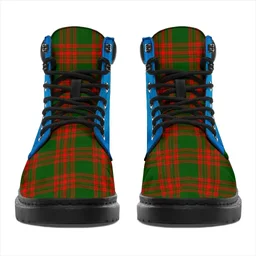 ScotsTee Shop Scottish Menzies Green Modern Clan Tartan Celtic Thistle All Season Boots