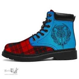 ScotsTee Shop Scottish Macleod Of Raasay Clan Tartan Celtic Thistle All Season Boots