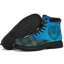 ScotsTee Shop Scottish Kennedy Modern Clan Tartan Celtic Thistle All Season Boots
