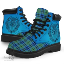 ScotsTee Shop Scottish Falconer Clan Tartan Celtic Thistle All Season Boots
