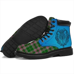 ScotsTee Shop Scottish Gray Hunting Clan Tartan Celtic Thistle All Season Boots