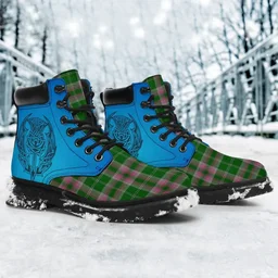 ScotsTee Shop Scottish Gray Hunting Clan Tartan Celtic Thistle All Season Boots