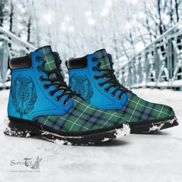 ScotsTee Shop Scottish Macdonald Of The Isles Hunting Ancient Clan Tartan Celtic Thistle All Season Boots
