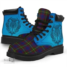 ScotsTee Shop Scottish Durie Clan Tartan Celtic Thistle All Season Boots